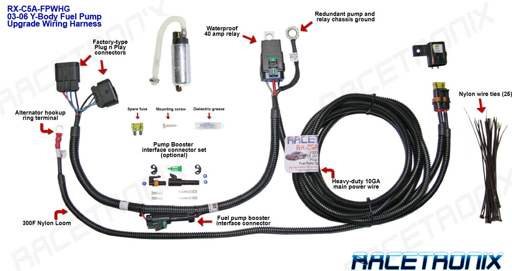 fuel pump kit, racetronix 2003 \u0026 up corvette c5 \u0026 c6 fuel pump Cable and Wire Harness image 1